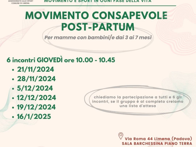 Movimento consapevole post partum