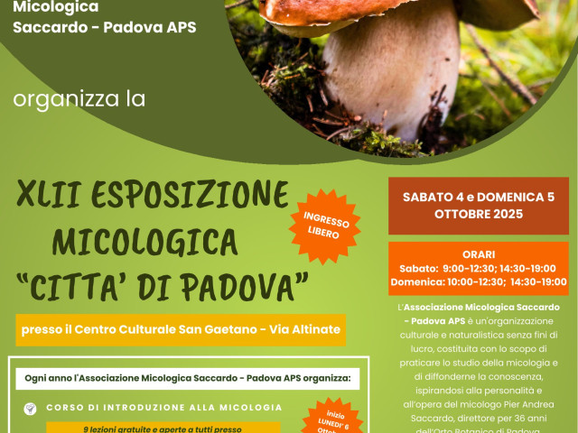 Locandina XLII Esposizione Micologica Città di Padova